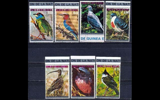 Гвинея экв. 1976 Mi 947-53 Птицы Азии CTO 008/343