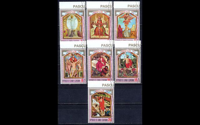 Гвинея экв. 1974 Mi 347-53 Пасха картины CTO 008/322