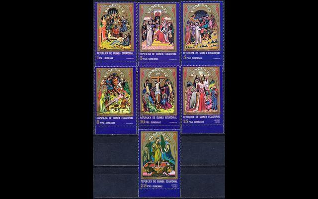 Гвинея экв. 1972 Mi 46-52 Пасха картины CTO 008/297