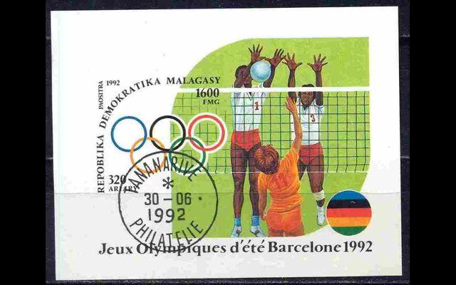 Мадагаскар 1992 Mi Bl191 Летняя Олимпиада CTO 008/383