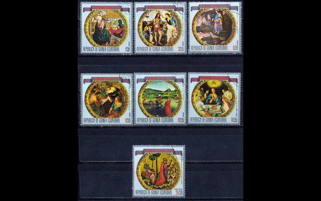Гвинея экв. 1973 Mi 245-51 Пасха картины CTO 008/285