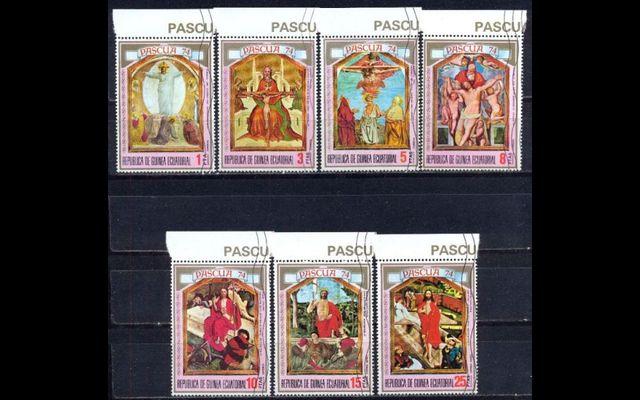 Гвинея экв. 1974 Mi 347-53 Пасха картины CTO 008/374