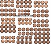 Советские медные монеты 1,2,3,5 копеек 1925 г. ММД Национальная серия, проекты, 15 комплектов 60 шт