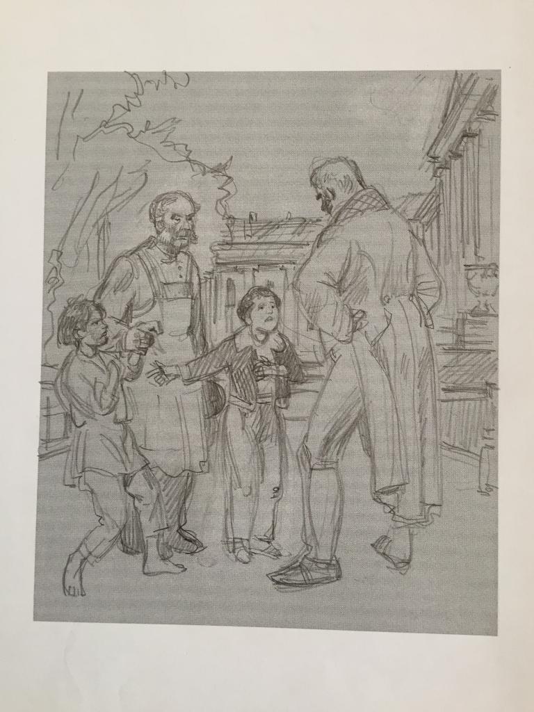 Иткин А.З. (1931 г.р.)  Садовник приводит Сашу и Митю к Троекурову