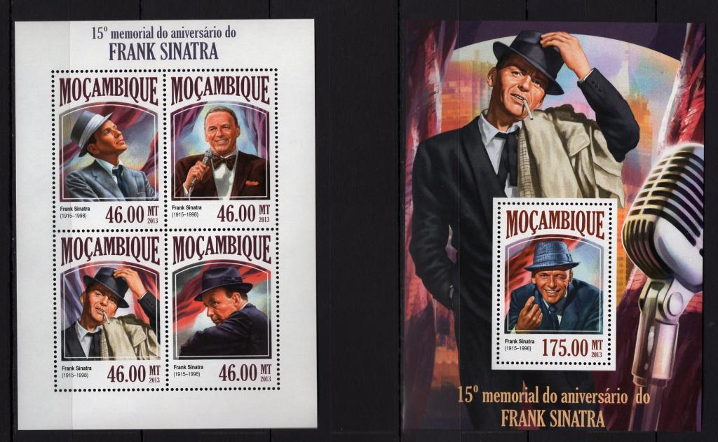 Мозамбик, 2013г., Френк Синатра (лист+блок) **