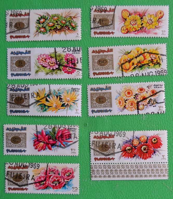 Фуджейра 1969 г. Флора. Дикорастущие цветы. Mi 381-89. гаш