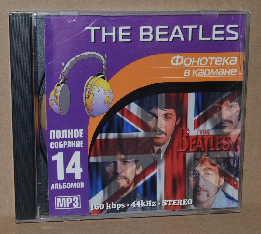 MP3  THE BEATLES (Фонотека в кармане) 14 альбомов на диске Лот № М-046