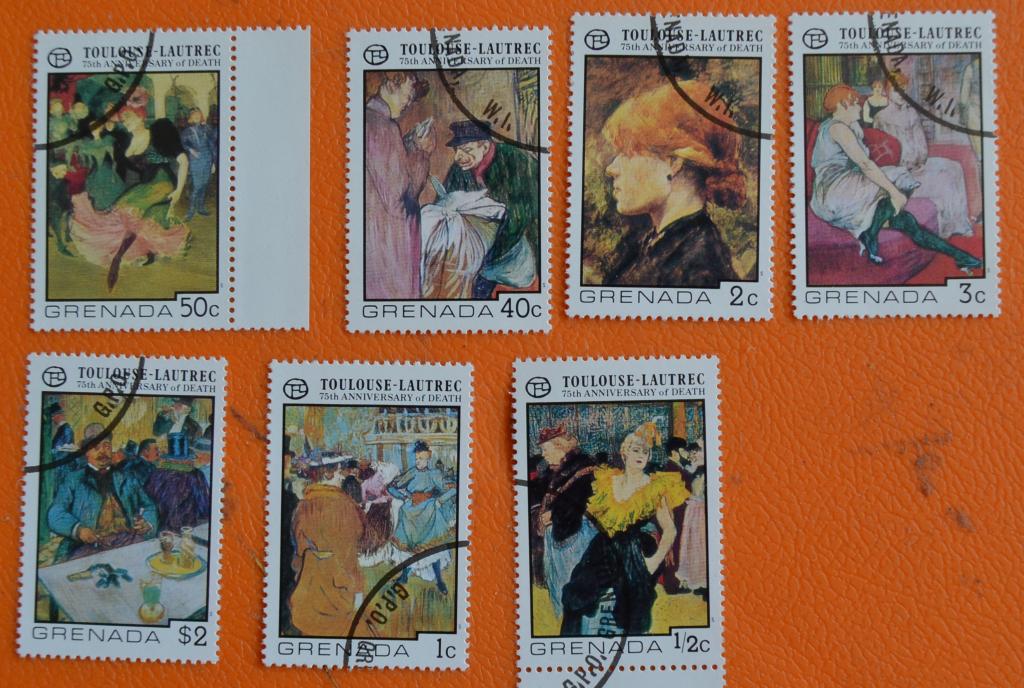 Гренада 1976 г. Исскуство Живопись Тулуз Лотрек, СТО