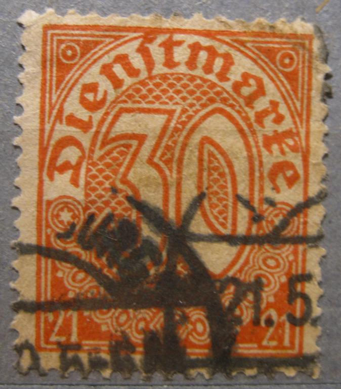 Германия 1920 г. Служебная марка. Mi: 20