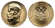 37 рублей 50 копеек - 100 франков 1902 г. Р (рестрайк), в слабе ННР MS 70