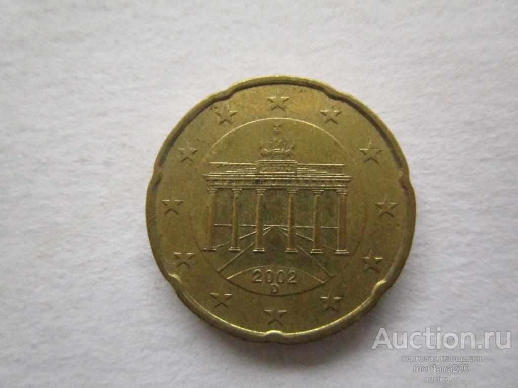 германия 20 евроцентов 2002 D