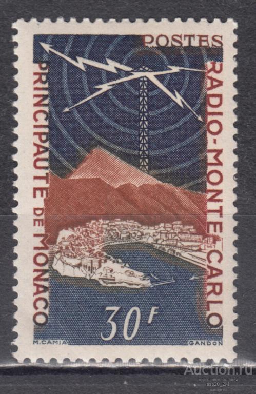 Монако 1951 радио Монте-Карло Mi450 MNH