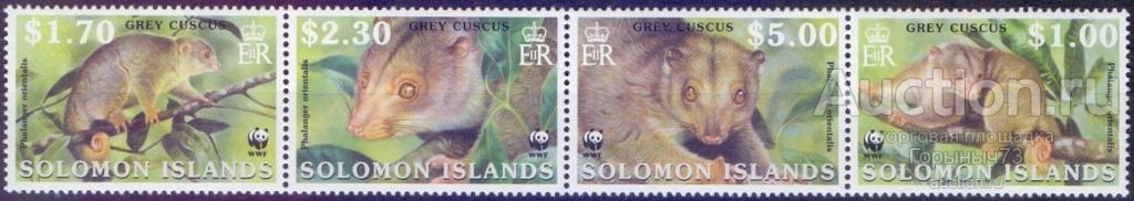 Соломоновы о-ва WWF 2002 пс сц MNH