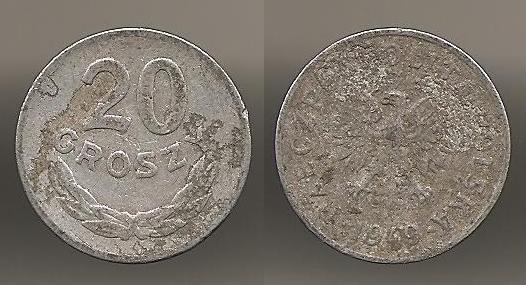 ПНР Польша 20 грошей 1949