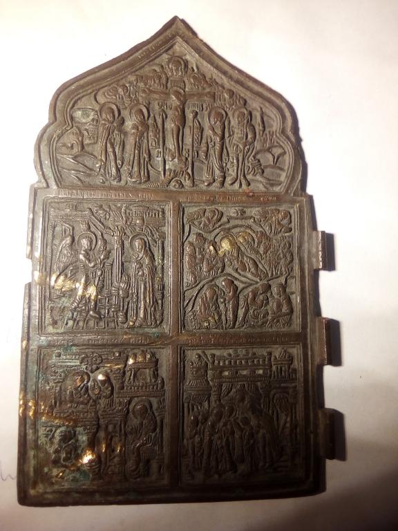 Левая створка складня Праздники 18 век