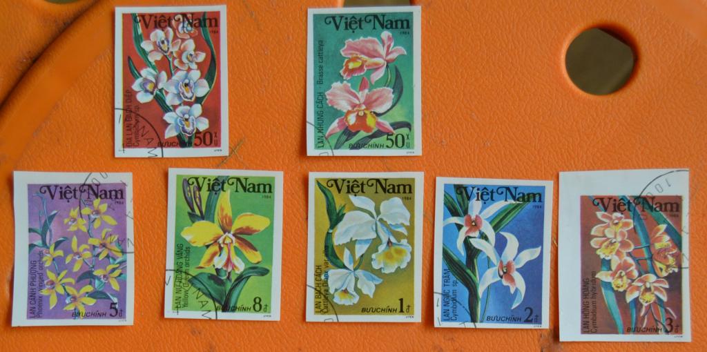 Вьетнам 1984 г. Цветы Орхидеи Флора Ми 1425У-31У 5e ГАШ