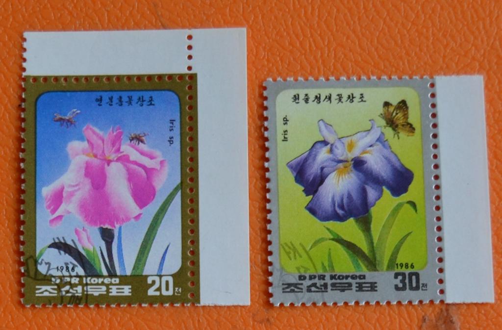 КНДР - Северная Корея  1986 г. Флора - Цветы  Mi 2752-3 -СТО