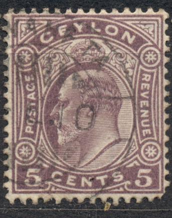 Цейлон 1904 г. стандарт   (КЦ  0,2 ЕВРО (МИХЕЛЬ) ХОРОШЕЕ ГАШЕНИЕ