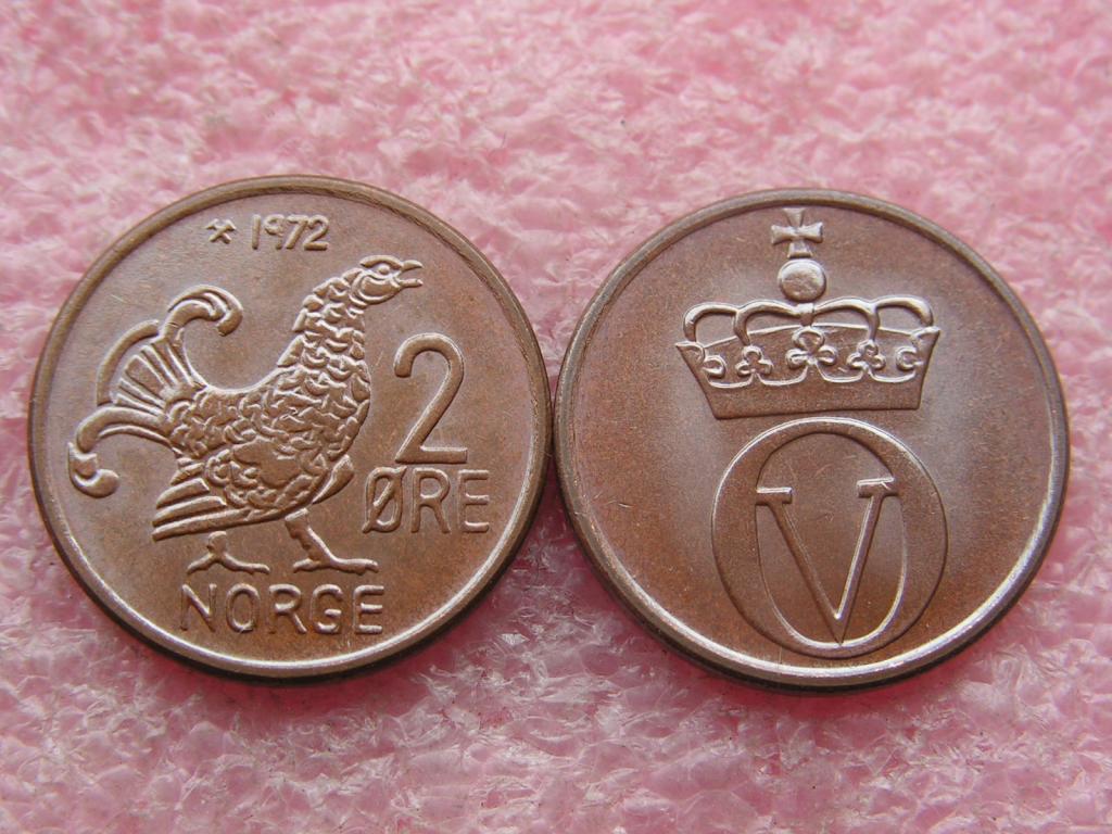 Норвегия 2 эре 1972 unc