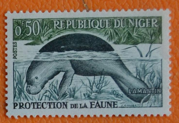 Нигер 1962 г. Фауна Ламантин Мих#21 MNH