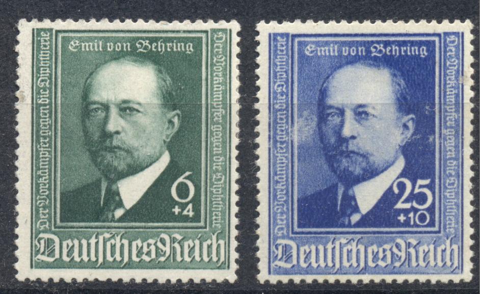 Германия 1940 г. серия Эмиль фон Геринг негашеная * наклейка