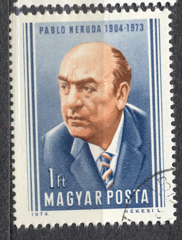Венгрия 1974 г. Пабло Неруда гашеная