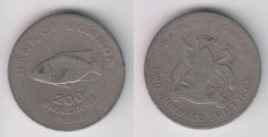 Уганда 200 шиллингов 1998 _1