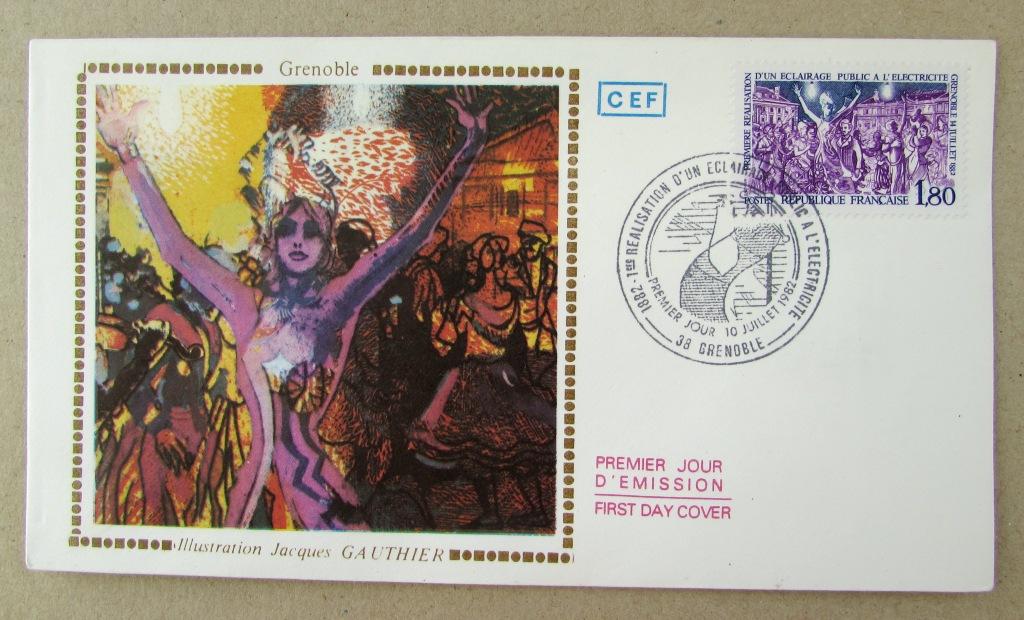 100 лет начала электрического освещения Франция 1982 КПД