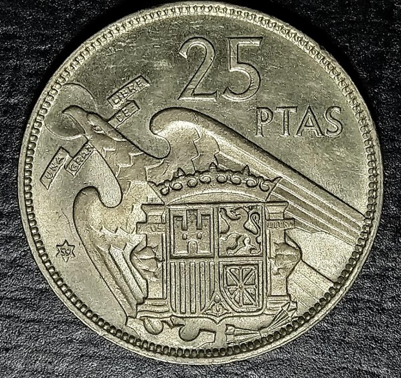 Испания 25 песет 1957 (59) г.