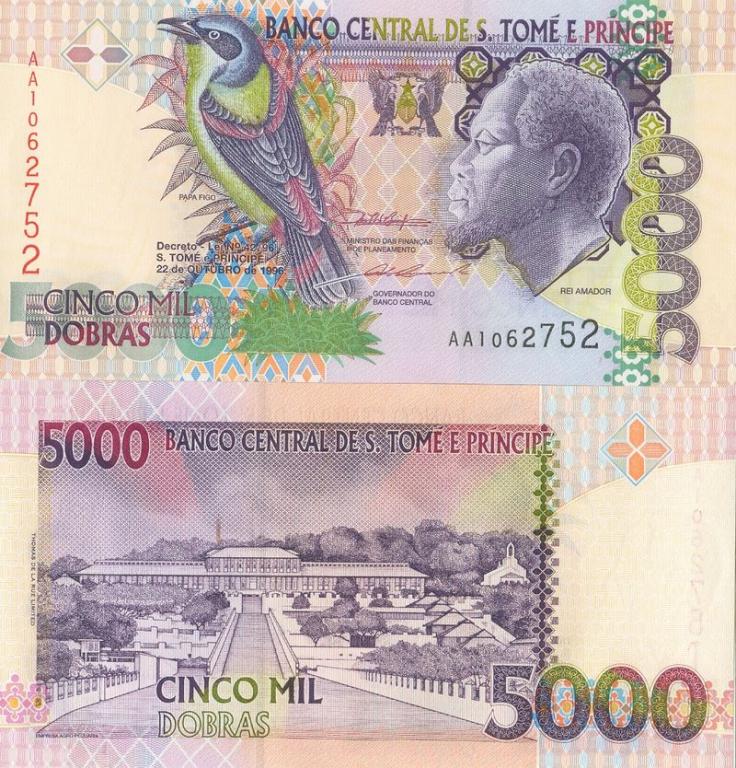 Сан-Томе и Принсипи 5000 добра 1996 P65a пресс unc