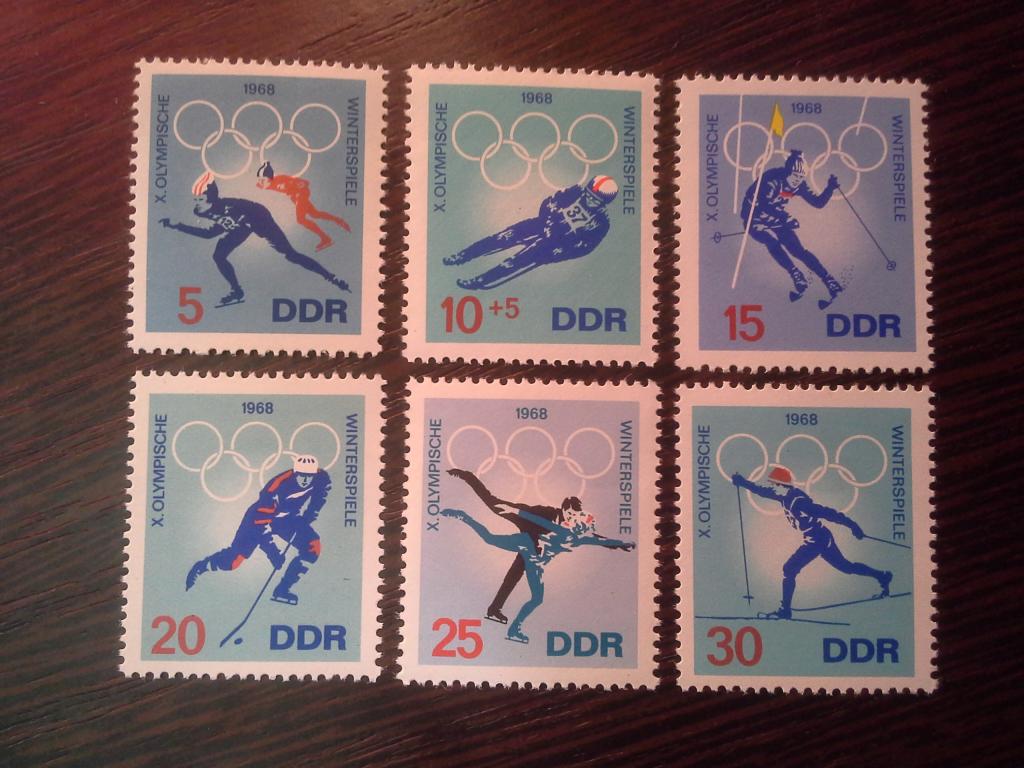 Европа, ГДР, 1968 г., Спорт / Зимние олимпийские игры в Гренобле (серия,  MNH) — покупайте на Auction.ru по выгодной цене. Лот из Москва, Москва.  Продавец Мария Коваль. Лот 131373412320864