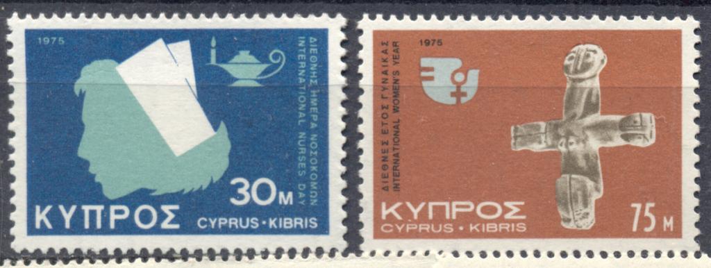 Кипр 1975 г.  серия Международный год женщины негашеная **