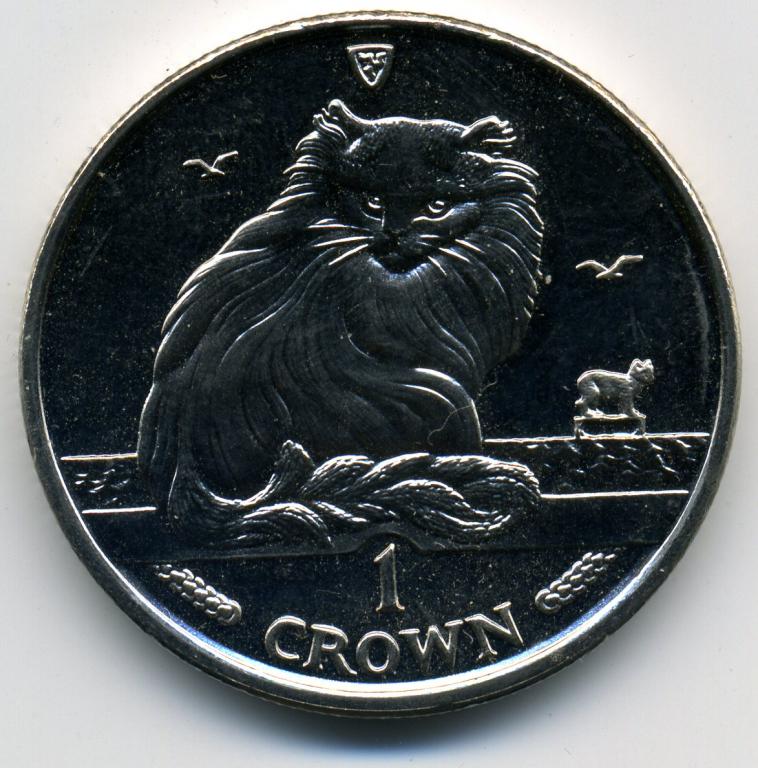 1 крона - Остров Мэн - 1995 - Турецкая кошка