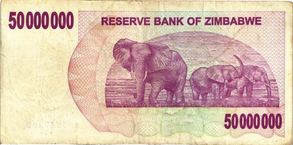 Банкнота Зимбабве, 50000000 долларов, 2008