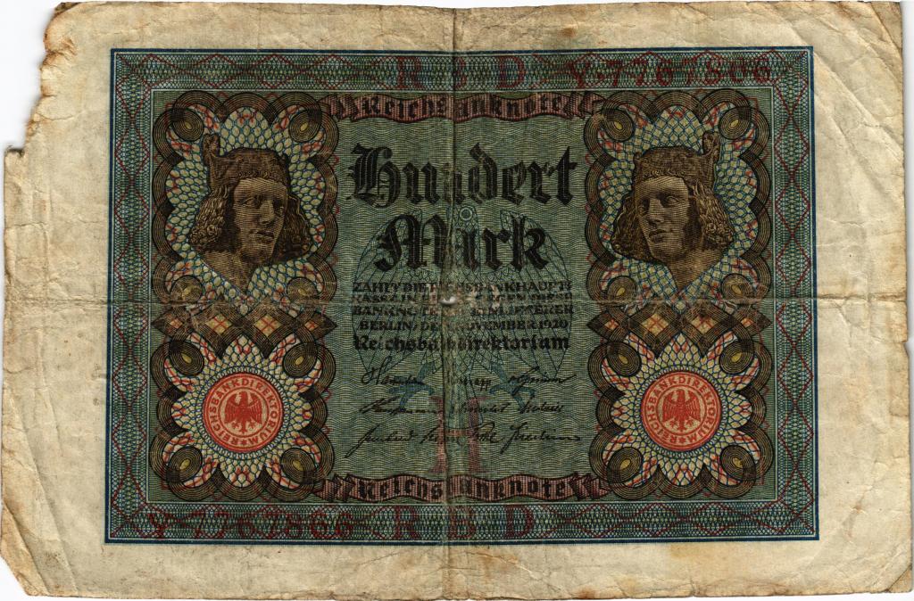 100  марок  1920 г, Германия