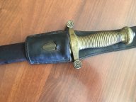 ФРАНЦУЗСКИЙ ПОЛНОКОМПЛЕКТНЫЙ ПЕХОТНЫЙ ТЕСАК-ГЛАДИУС мод. 1831/55 РОТЫ ФУЗИЛЕРОВ НАЦИОНАЛЬНОЙ ГВАРДИИ