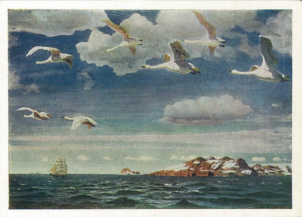 Картина рылова лебеди