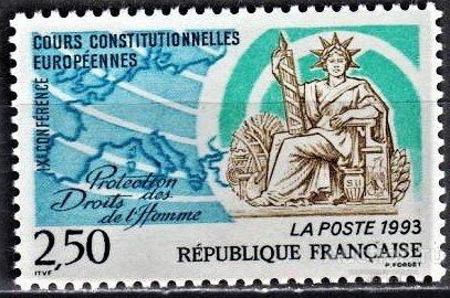Франция 1993 Европейская конституция. MNH OG. 