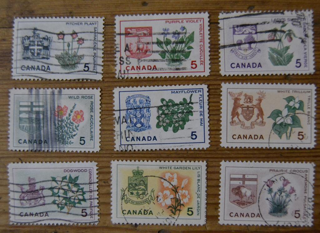 Канада 1964 Гербы провинций, цветы,