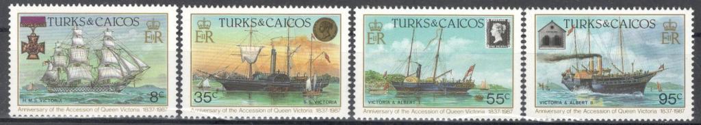 Острова Теркс и Кайкос, 1987, № 791-794, € 14, MNH, полн., корабли