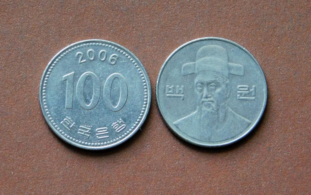 Южная Корея 100 вон 1999. 100 Вон Южная Корея 1991. Монета Южная Корея 100 вон 1991. Корейская монета 1992 100 вон.