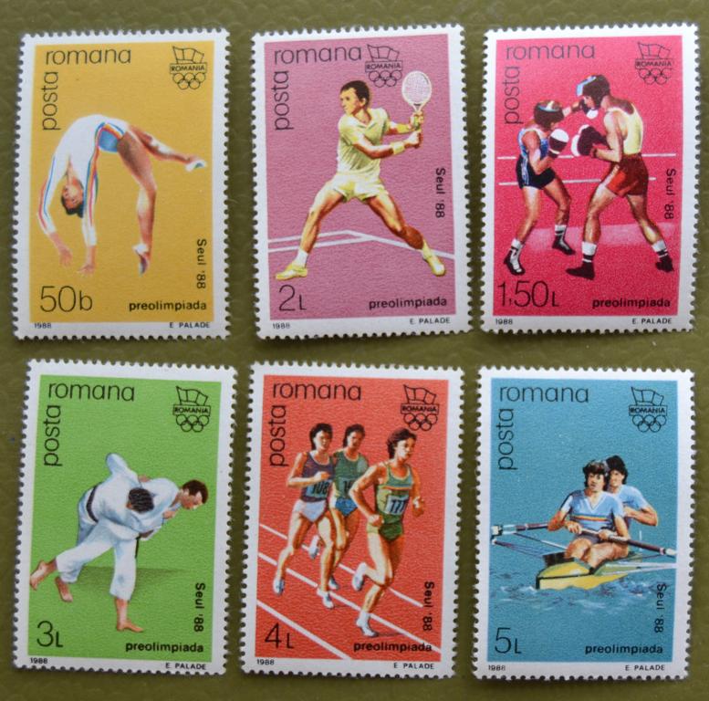 Румыния 1988 г. Олимпиада в Сеуле. Полная серия. MNH Mi # 4458-63