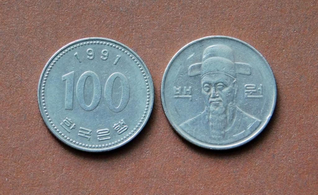 100 вон южной кореи