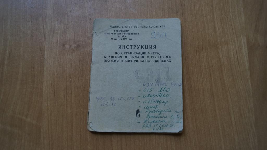 Книга приема и выдачи оружия и патронов образец