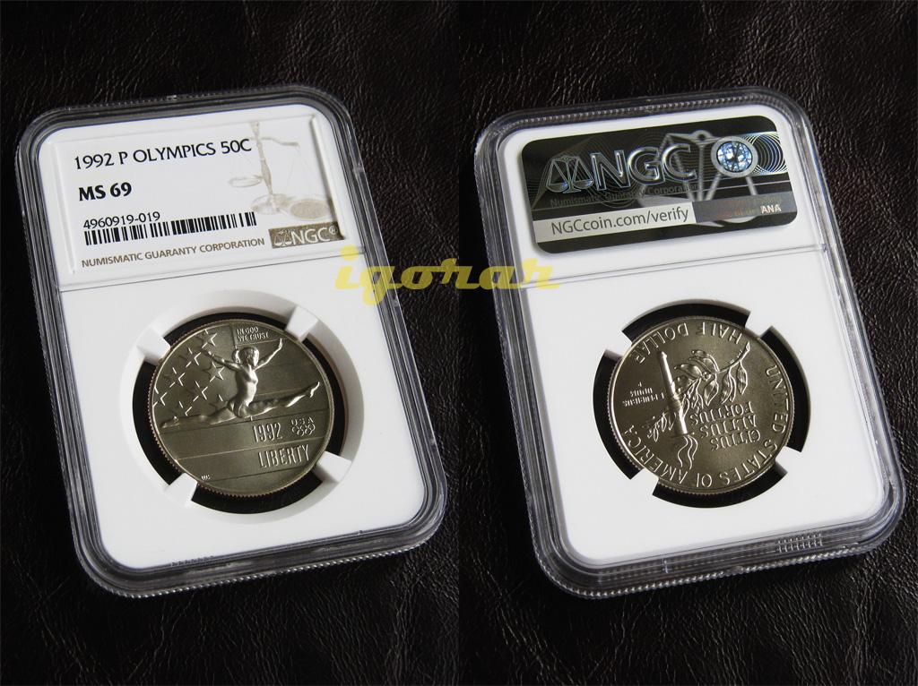 США 50 центов 1992-P Олимпиада NGC MS-69