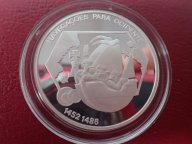 Португалия 200 эскудо 1991 ПРУФ . Мореплаватели ,Корабли .ОРИГИНАЛ !!СЕРЕБРО . / Ш 737
