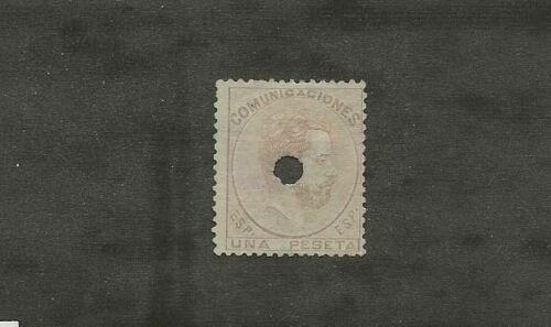 Испания,1872/3,Edifil-127Т*Король Амадео(с отверстием)