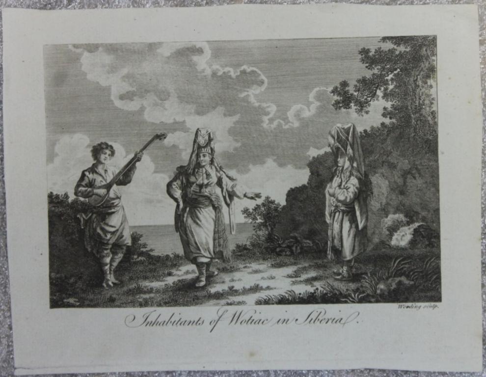 Вотяки в Сибири Томас Бэнкс 1775-1797  Одежда Типы Танец Этнография Россия Удмуртия.