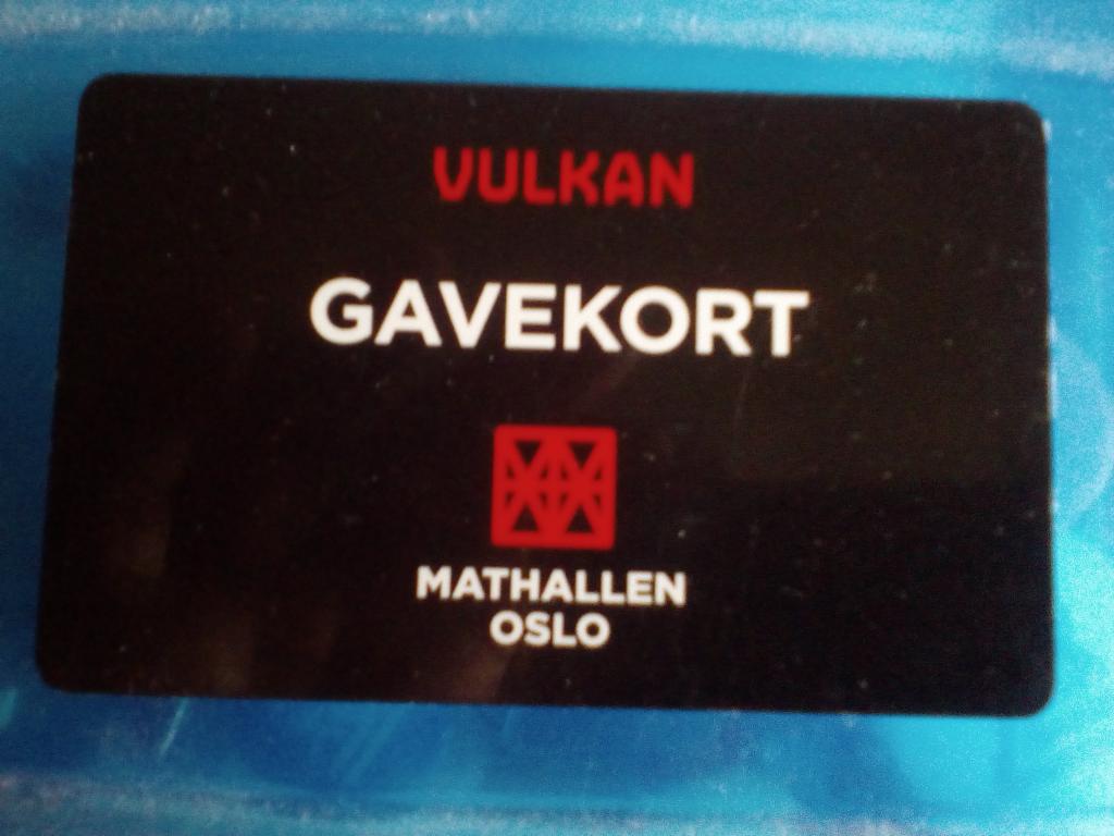 Норвегия. Карта подарочная пополняемая Vulkan GAVEKORT Mathallen Oslo, г. Осло