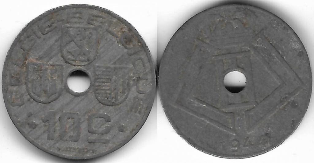Бельгия 10 сантимов 1944 (Belgie-Belgique) 20